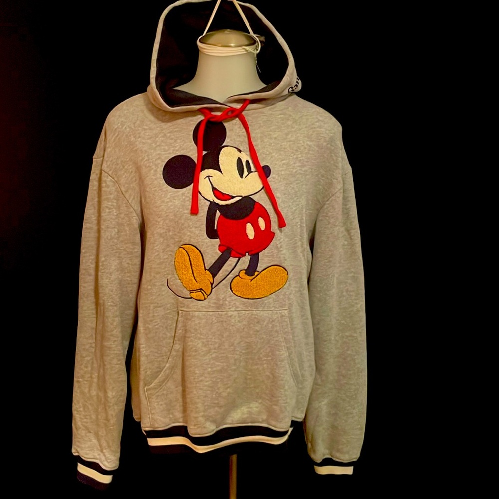 Thick Weight Embroidered Mickey Mouse Hoodie